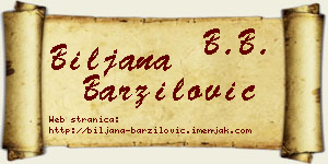 Biljana Barzilović vizit kartica
